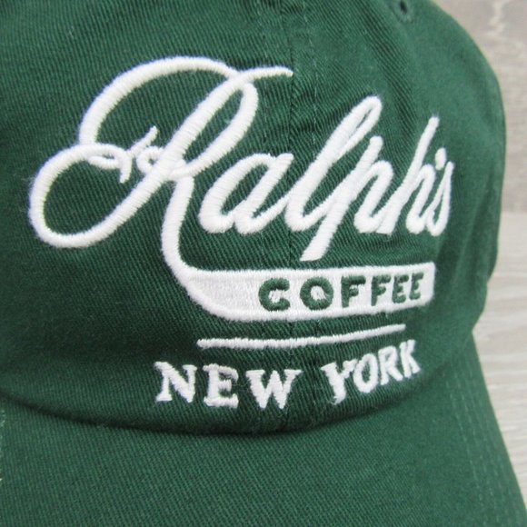 Polo Ralph Lauren Ralph's Coffee New York NYC Baseball Hat Cap Green NEW - Picture 3 of 13